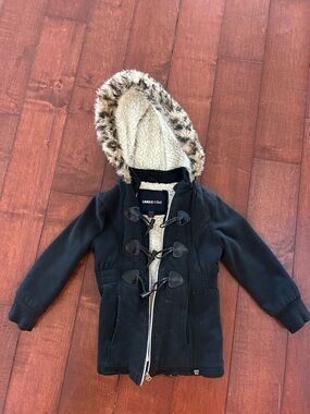 Limited Too Black Peacoat with fleece/Sherpa Lining